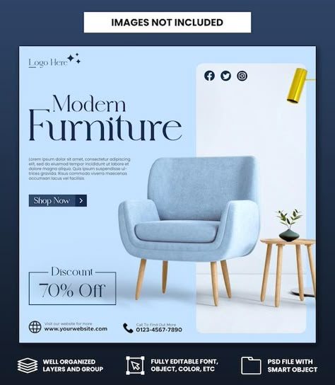 Modern Minimalist Social Media Design, Furniture Promotion Design, Interior Post Design, Furniture Ads Social Media, Furniture Social Media Design, Furniture Ads Design, Furniture Advertising Design, Sale Creative Ads, Furniture Creative Ads