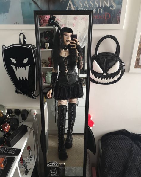 Outfit from the other day cos I was the cutest ghoul around🖤 #killstar #wearekillstar Goth Fits, Goth Look, Gothic Fashion, Beautiful People, Wardrobe