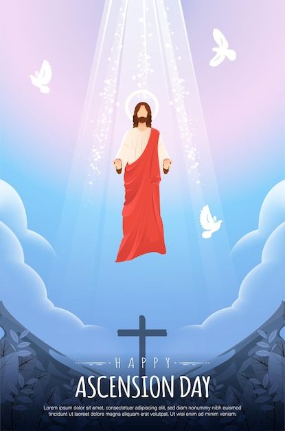 Ascension Day Of Jesus Christ, Happy Ascension Day, Ascension Thursday, Jesus Ascension, Nyepi Day, Arrow Silhouette, God Is My Father, Ascension Of Jesus, Story Bible