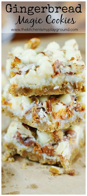 Gingerbread Crust, Magic Cookies, Winter Dessert, Magic Bars, Diy Easy Recipes, Cinnamon Chips, Bar Cookies, Cookie Bar Recipes, Go Crazy