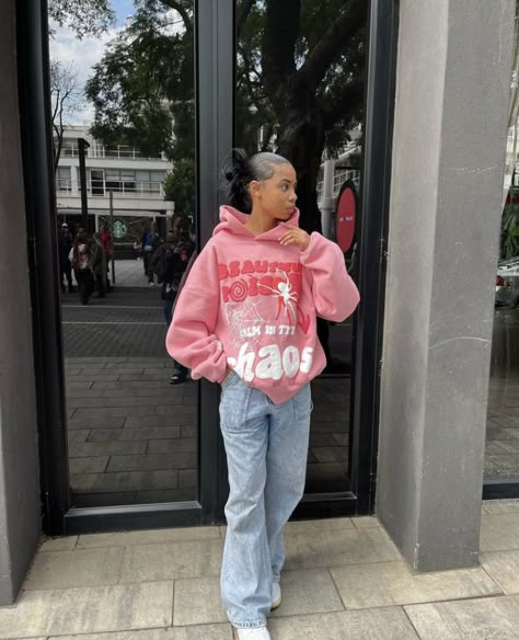 Pink Hoodie Outfit, Casual Oufits, Pink Streetwear, Hype Clothing, Bratz Inspired Outfits, Summer Outfits For Teens, Relaxed Outfit, Causal Outfits, Swag Outfits For Girls