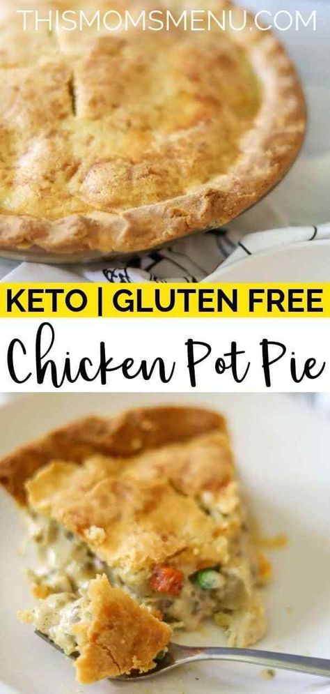 Keto Chicken Pot Pie is classic comfort food without the carbs! It's easy to make a freezer friendly too! Gluten Free Chicken Pot Pie, Low Carb Comfort Food, Keto Gluten Free, Boiled Egg Diet Plan, Tater Tots, Low Carb Diet Recipes, Low Carb Chicken, Keto Chicken, Freezer Friendly