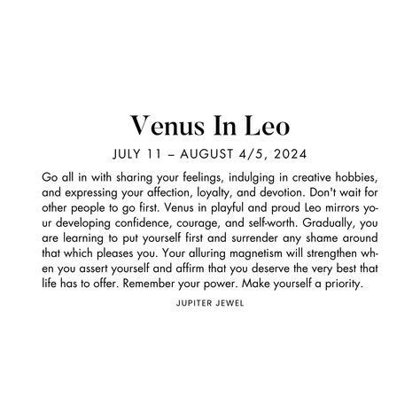 Venus Sign Leo Style, Dressing Like Your Venus Sign Leo, Magnetic Aura, Venus Facts, Remember Your Worth, Venus In Leo, How To Develop Confidence, Venus Conjunct Mars Synastry, Put Yourself First