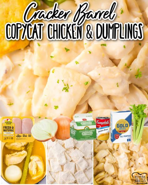 Chicken And Dumplings With Bacon, Chicken And Dumplings Buttermilk, Fast And Easy Chicken And Dumplings, Chicken And Buttermilk Dumplings, Grandma's Chicken And Dumplings, Chicken And Dumplings Cream Of Chicken, Chicken And Dumplings Oven, Copycat Cracker Barrel Chicken And Dumplings, Homemade Dumplings For Chicken & Dumplings