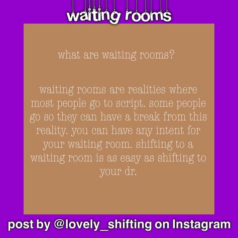 Desired Reality Waiting Room, Shifting Script Ideas, Shifting Room, Shifting Board, Script Ideas, Shifting Script, Shifting Realities, Scripting Ideas, Reality Shifting