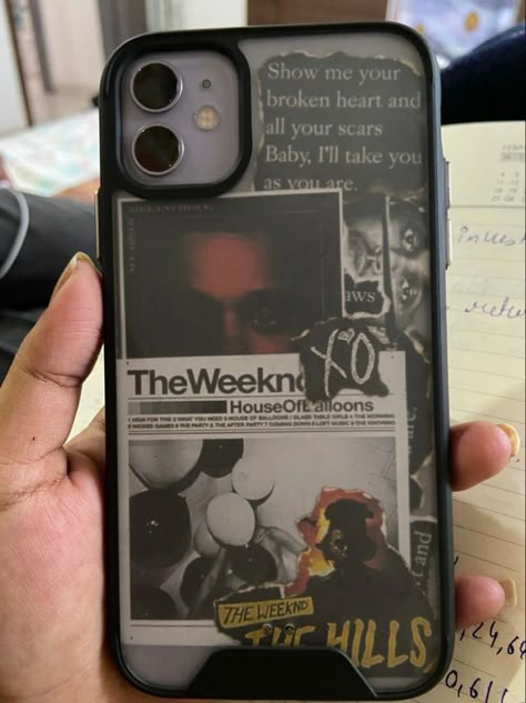 Things To Put In Clear Phone Cases, The Weekend Phone Case, Clear Phone Case Ideas Polaroid, Weekend Phone Case, The Weeknd Phone Case, Phone Cover Ideas Aesthetic, Phone Case Collage, Homemade Phone Cases, Clear Phone Case Design