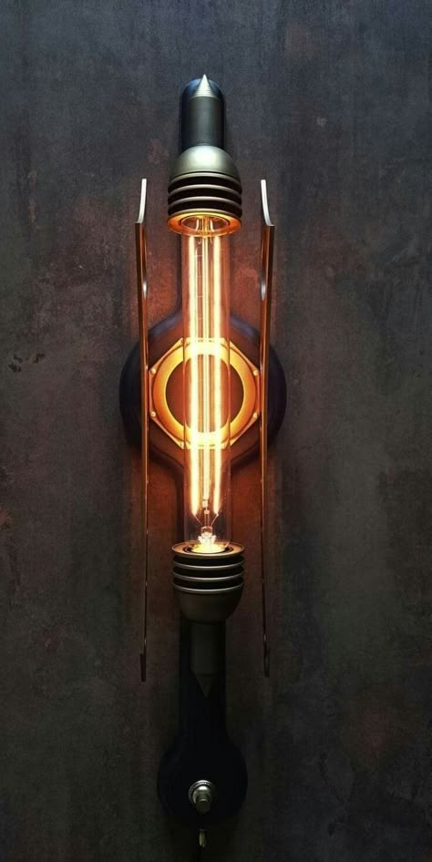 Dark Deco, Modern Industrial Furniture, Recycle Design, Industrial Style Lamps, Lighting Control System, Art Steampunk, Steampunk Lighting, Steampunk Lamp, Steel Lighting