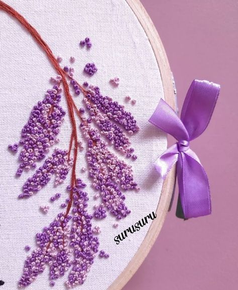 Knot Embroidery, French Knot Embroidery, Simple Hand Embroidery Patterns, Hand Embroidery Flowers, Creative Embroidery, Embroidery Motifs, French Knot, Simple Embroidery, Hand Embroidery Art