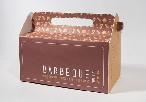 Barbeque for Two on Behance Bbq Sticks, Project Brief, Custom Cardboard Boxes, Barbeque Recipes, Food Box Packaging, Grilling Menu, Food Boxes, Meat Shop, Custom Recipe