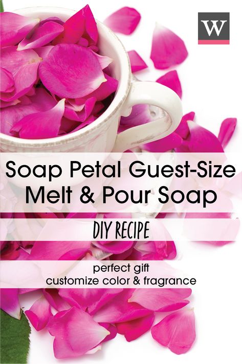 Guest Soap Ideas, Soap Petals Diy, Glycerin Melt And Pour Soap Ideas, Soap Petals, Fairy Garden Castle, Flower Foam Soap, Rose Petal Soap Melt And Pour, Melt And Pour Lavender Soap, Rose Soap Melt And Pour