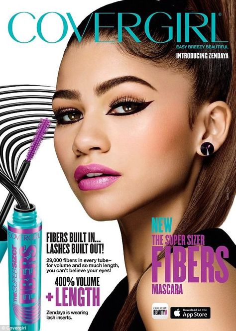 Zendaya 2016 Cover Girl | CoverGirl S/S 2016 with Zendaya (Covergirl) Makeup Ad Campaigns, Makeup Magazine Cover, Makeup Advertising, Cosmetic Advertising, Makeup Advertisement, Covergirl Mascara, Katy Kat, Beauty Ads, Makeup Magazine