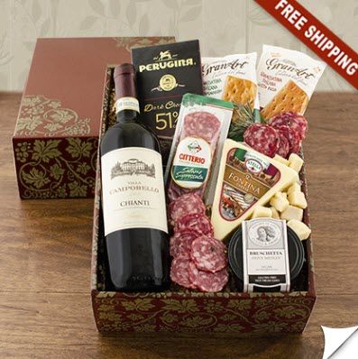 Charcuterie Gift Basket, Italian Gift Baskets, Wine Gift Box Ideas, Cheese Gift Baskets, Wine Gifts Diy, Charcuterie Gifts, Wine Christmas Gifts, Italian Gifts, Diy Food Gifts