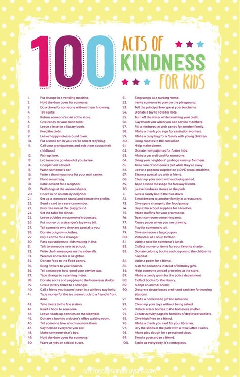 Any act of kindness no matter how big or small can make a difference--especially when done intentionally. Here are 100 acts of kindness for kids that you and your family can do together! 100 Acts Of Kindness, Acts Of Kindness For Kids, Kindness For Kids, Kindness Challenge, Kindness Activities, Acts Of Kindness, Service Projects, Gentle Parenting, Community Service