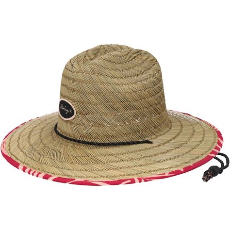 Express your love for the ocean with this Capri Lifeguard Straw Hat by Hurley. It features a bold embroidered applique of the brand's iconic logo on the front with a sublimated pattern on the underbill. This cap also includes an adjustable drawstring with a toggle to ensure a secure fit as you take on your next adventure. Hurley Hats, Lifeguard Hat, Logo Hat, Embroidered Applique, Straw Hat, Floppy Hat, The Ocean, Hats For Women, Capri