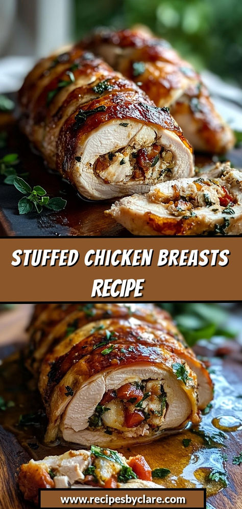 Enjoy these juicy chicken breasts stuffed with a flavorful blend of spinach, sun-dried tomatoes, and feta cheese—perfect for a satisfying dinner!

Ingredients:

4 boneless, skinless chicken breasts
1 cup spinach, chopped
½ cup sun-dried tomatoes, chopped
½ cup feta cheese, crumbled
Tender chicken breasts filled with a savory mixture of herbs and cheese, making every bite a delicious experience! Chicken Breast Stuffed With Spinach, Stuffed Chicken Breast Recipes, Easy Stuffed Chicken Breast, Tomatoes And Feta Cheese, Feta Stuffed Chicken Breast, Asparagus Stuffed Chicken Breast, Tomatoes And Feta, Dinner Ingredients, Stuffed Chicken Breasts