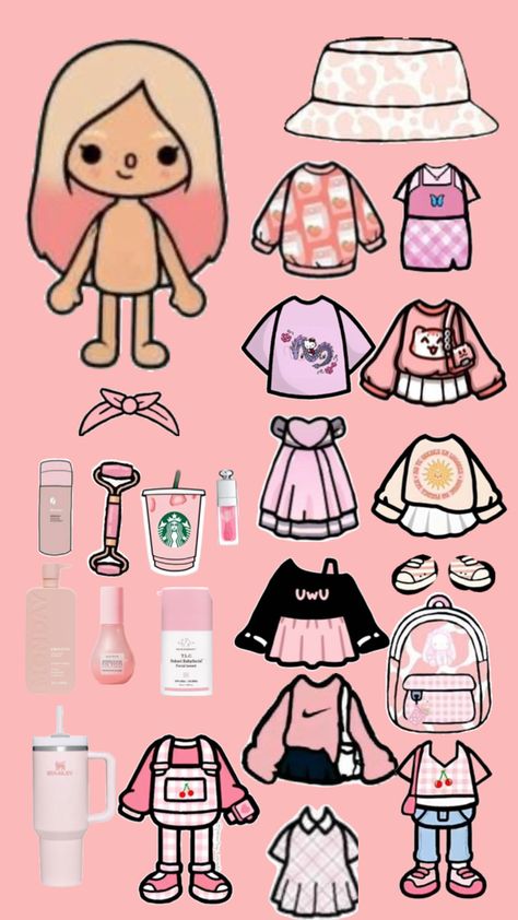 Rose toca boca Paper Blinds, Free Printable Paper Dolls, Hello Kitty Printables, Paper Dolls Clothing, Free T Shirt Design, Hello Kitty Crafts, Paper Doll Template, Paper Dolls Printable, Free Tshirt