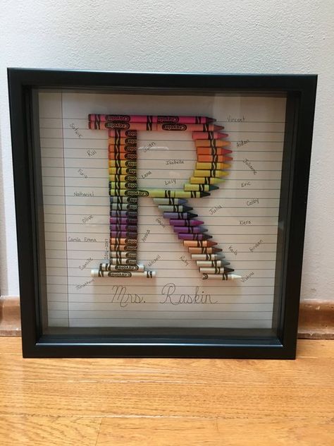 Lined Paper Background, Crayon Monogram, Crayon Letter, Gamer Bedroom, Appreciation Gifts Diy, Staff Appreciation Gifts, Teacher Gift Baskets, Teacher Appreciation Gifts Diy, Teacher Craft