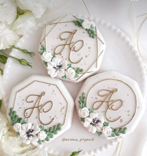 Wedding Cookies Decorated, Sweet Table Wedding, Wedding Shower Cookies, Engagement Cookies, Bridal Cookies, Cookies Wedding, Monogram Cookies, Cookie Wedding Favors, Wedding Cake Cookies