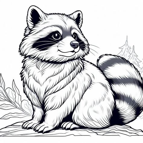 Raccoon Coloring Pages, Rocky Raccoon, Raccoon Drawing, Raccoon Tattoo, How To Draw Fingers, Couple Tattoo, Printable Coloring Book, Mystic Messenger, Hedgehogs