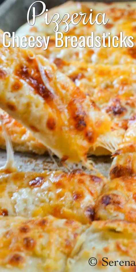 Garlic Breadsticks Recipe, Cheesy Bread Recipe, Breadsticks Recipe, Cheesy Breadsticks, Bread Sticks Recipe, Cheesy Garlic Bread, Cheesy Bread, Pizza Recipes Homemade, Cheesy Recipes