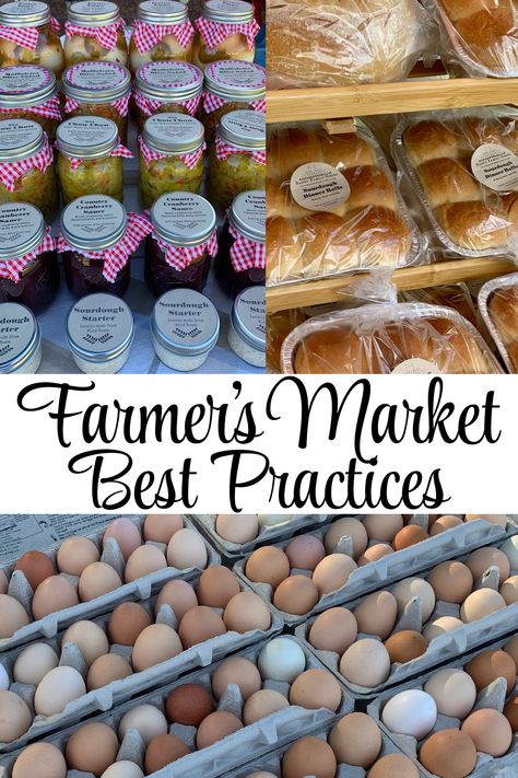 Today I'm sharing best practices for your success at the Farmer's Market. You will benefit from these tips if you apply them at your booth or stall, no matter what you sell be it handmade, homemade, or homegrown items. How To Sell At Farmers Market, Farmers Market Store Ideas, Selling Canned Goods At Farmers Market, Pay What You Can Farm Stand, Farmers Market Goods To Sell, Best Sellers At Farmers Markets, Things To Sell At Farm Stand, Farmers Market Items To Sell, Farm Stand Items To Sell