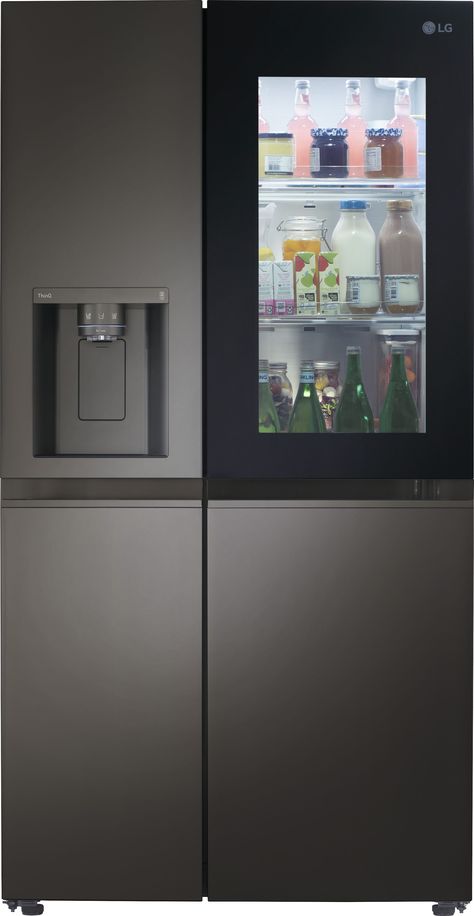 Panel Door Design, Lg Refrigerator, Smart Refrigerator, Large Fridge, Vertical Doors, Counter Depth Refrigerator, Refrigerator Lg, Side By Side Refrigerator, Large Shelves