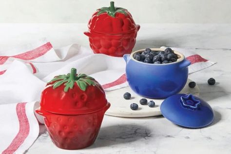 Le Creuset Quietly Dropped 3 New Pieces, and They're Already Selling Out Le Creuset Pots, Fruit Berries, Blueberry Fruit, Raspberry Fruit, Strawberry Blueberry, New Fruit, Strawberry Fruit, Serious Eats, Cooking Techniques