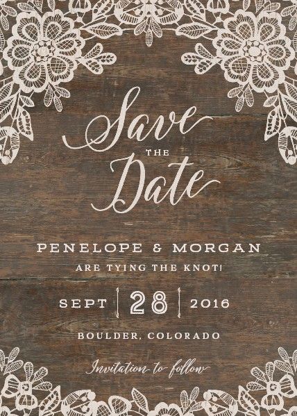 The perfect Rustic save the date! Wedding Card Box Sign, Couple Monogram, Rustic Save The Date, Rustic Save The Dates, Country Wedding Invitations, Lace Wedding Invitations, Refined Wedding, 카드 디자인, Beautiful Wedding Invitations