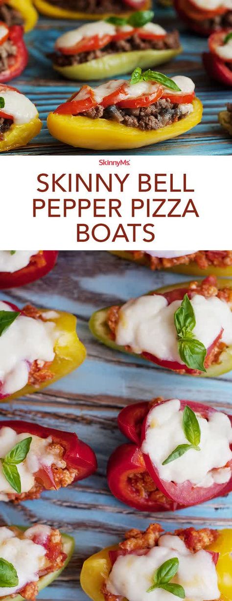 Bell Pepper Pizza, Pepper Pizza, Pizza Boats, Hosting Ideas, Healthy Dinners, Eating Recipes, Pizza Recipe, Low Cal, Better Health