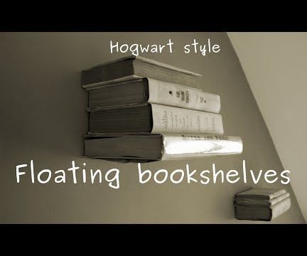 Harry Potter Style Floating Bookshelves : 4 Steps (with Pictures) Bookshelf On The Wall, How To Make Bookshelves, Invisible Bookshelf, Shoe Box Diy, Reclaimed Wood Diy, Recycling Hacks, Floating Books, Floating Bookshelf, Floating Bookshelves