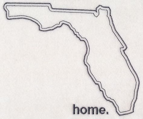 Florida Outline (Vintage) design (M5238) from www.Emblibrary.com Florida Outline, America Outline, State Outline, Embroidery Library, One Color, Framed Artwork, Vintage Designs, Machine Embroidery, Color Design