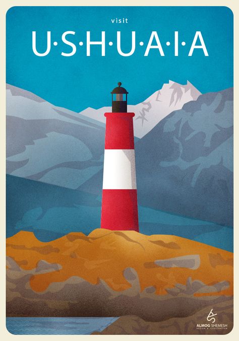 #argentina #ushuaia Wanderlust Decor, Tourism Poster, Retro Travel Poster, Ushuaia, Art Deco Posters, Collage Poster, Travel Illustration, Photo Wall Collage, Travel Wall Art