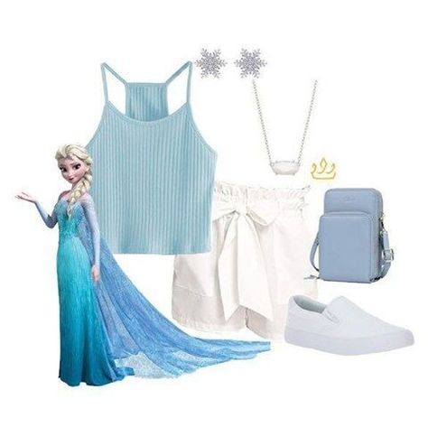 Casual Cinderella DisneyBound: Baby Blues - Theme Park Style Disneybound Casual, Elsa Disneybound, Cinderella Disneybound, Elsa Outfit, Disney Bound Outfits Casual, Disney Princess Outfits, Cute Disney Outfits, Disney World Outfits, Disney Bound Outfits