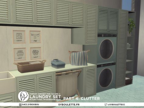 The Sims Resource - Patreon release - Laundry set - Part 4: Clutter The Sims 4 Laundry Room, Sims 4 Cc Laundry Room Patreon, Sims 4 Laundry Cc Functional, Kitchen Cc Sims 4 Patreon, Sims 4 Cc Laundry Room, Sims 4 Laundry Cc, Sims 4 Laundry Room, Sims 4 Beds, Laundry Art