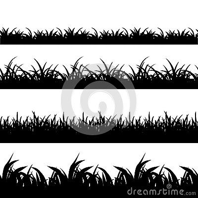 Grass vector. Image: 65801231 Grass Vector, Monochrome Illustration, Black Silhouette, Silhouette Cameo Projects, Cameo Projects, Nature Plants, Landscape Nature, Silhouette Cameo, Stock Illustration