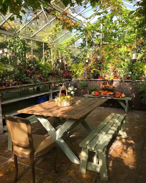 Greenhouse Dining Table, Greenhouse With Table And Chairs, Dinner In Greenhouse, Greenhouse With Dining Table, Greenhouse Fruits And Veggies, At Home Greenhouse, Food Greenhouse, Fruit Greenhouse, Greenhouse Dinner