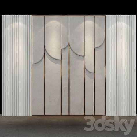 Commercial Accent Wall, Wall Cladding Designs, Lobby Wall, Cladding Design, Wall Panel Design, Art Deco Interior Design, Wardrobe Interior Design, Living Room Partition Design, Room Partition Designs