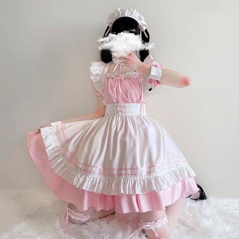 Dresses Cosplay, Cafe Uniform, Cosplay Maid, Op Dress, Maid Outfit, Kawaii Fashion Outfits, Kawaii Dress, Girly Dresses, Woman Dress