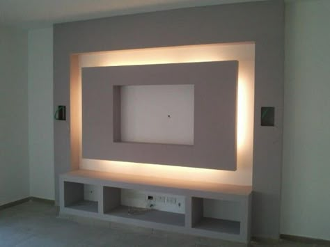 Ruang Tv, Tv Wall Cabinets, Modern Tv Wall Units, Fireplace Tv Wall, Modern Tv Wall, Wall Tv Unit Design, Living Room Tv Unit Designs, Tv Room Design, Nordland