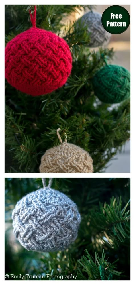 10 Adorable Christmas Ornament Free Crochet Pattern and Paid - Page 2 of 2 Crocheted Ornaments, Knit Christmas Ornaments, Xmas Crochet, Crochet Ornament Patterns, Celtic Weave, Crocheted Christmas, Christmas Knit, Crochet Holiday, Crochet Xmas