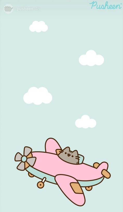 Pusheen Airplane Wallpaper Baby Doodles, Pusheen Wallpaper, Pusheen Stormy, Pusheen Stuff, Wallpaper Gatos, Houses Minecraft, Doctor Whooves, Pusheen Cute, Airplane Wallpaper