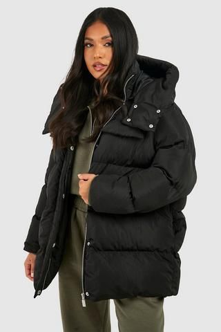 Plus Maxi Quilt Detail Puffer Jacket | boohoo Coats For Petite Women, Petite Trench Coat, Petite Coats, Petite Blazer, Coats Black, Cute Coats, Chunky Trainers, Petite Coat, Black Puffer Jacket