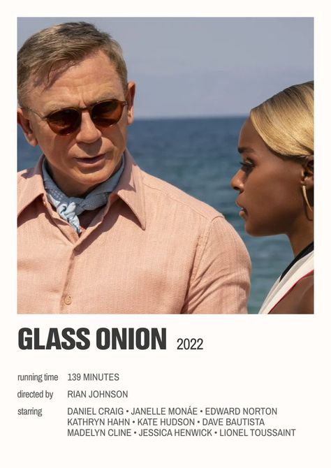 Glass Onion Movie, Polaroid Movie Poster, Jessica Henwick, Leslie Odom Jr, Glass Onion, Dave Bautista, Iconic Movie Posters, Rian Johnson, Kathryn Hahn