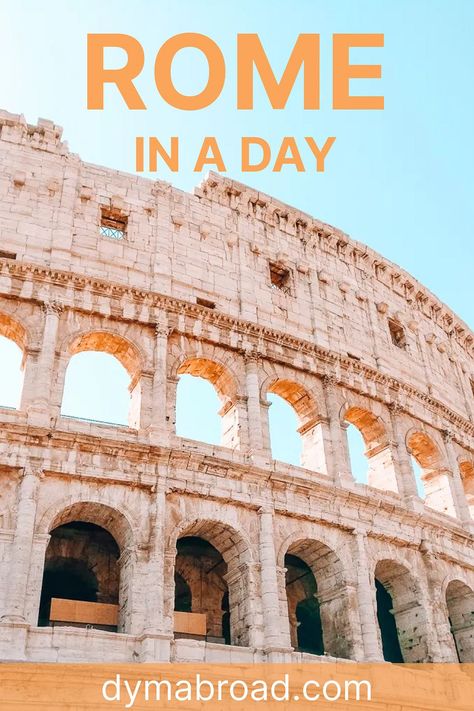 Discovering Rome in a day is great. There is a lot to see and to do. With this guide you'll get most out of one day in the capital of Italy! #rome #oneday #onedayinrome #italy #itinerary Italy Trip Itinerary, Itinerary Italy, One Day In Rome, Rome In A Day, 3 Days In Rome, Best Places In Italy, Things To Do In Rome, European Itineraries, Italy Destinations