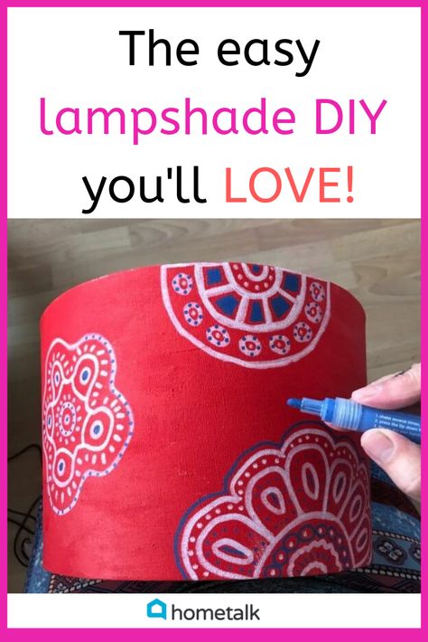 This lampshade makeover tutorial is quick, easy, and high impact! lampshades | lampshade ideas | upcycle lampshade | lampshade diy | diy lampshade ideas | lampshades makeover | diy lampshade | funky lampshade | decorate lampshades ideas | lampshade redo | lampshade diy ideas | lampshade makeover ideas | diy lampshade makeover | fabric lampshades | diy fabric lampshade Diy Lampshade Makeover, Lampshade Redo, Lampshade Diy, Glam Coffee Table, Decorate Lampshade, Kids Rocker, Blue Lamp Shade, Lampshade Makeover, Plain Canvas