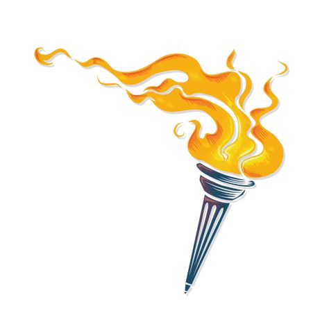 Torch Illustration, No Background Png, Background Png Images, Olympic Flame, Retro Logo Design, Mothers Day Poster, Building Painting, Olympic Torch, Painting Templates