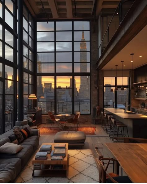 Apartamento New York, Appartement New York, Loft Aesthetic, Nyc Loft, Loft House Design, New York Loft, Loft Interiors, Dream Apartment Decor, 아파트 인테리어