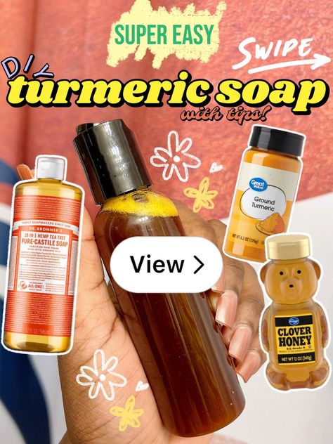 Lemon8 · diy turmeric soap 🍯 · @.deidra. Diy Turmeric Soap, Turmeric Facial, Castille Soap, Pure Castile Soap, Turmeric Soap, Homemade Products, Facial Soap, Ground Turmeric, Castile Soap