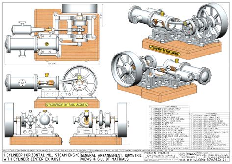 Model Engineering, Driftwood Furniture, Engineering Drawing, Mechanical Engineering Design, Engineering Projects, Popular Mechanics, Popular Science, Steam Engines, 3d Drawings