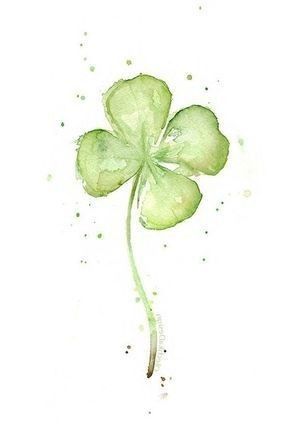 Clover Watercolor, Clover Painting, Painting Plants, Clover Print, Plants Print, Leaf Painting, Diy Watercolor Painting, Watercolour Inspiration, 수채화 그림